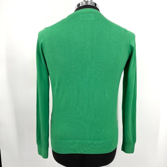 Pikeur Eskadron Equestrian V-neck Cotton‎ Sweater Green with Embroidered Crest M - Picture 4 of 7